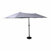 Flash Furniture Elizabeth 15 FT Triple Head Patio Umbrella with Crank and Tilt Functionality in Gray GM-WL-UU021-GRY-GG